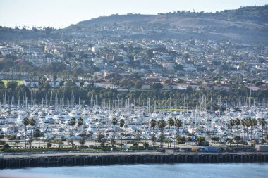 San Pedro, Ca - Eki 20: Los Angeles San Pedro Limanı, Kaliforniya, görüldüğü gibi 20 Ekim 2018. Bölge, balıkçılık endüstrisinin hakimiyetinden los angeles şehrinde öncelikle işçi sınıfı topluluğu haline geldi..
