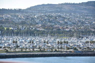 San Pedro, Ca - Eki 20: Los Angeles San Pedro Limanı, Kaliforniya, görüldüğü gibi 20 Ekim 2018. Bölge, balıkçılık endüstrisinin hakimiyetinden los angeles şehrinde öncelikle işçi sınıfı topluluğu haline geldi..