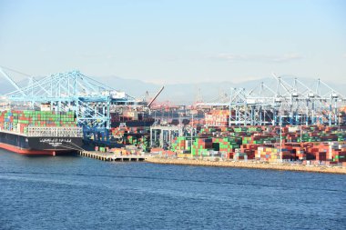 San Pedro, Ca - Eki 20: Los Angeles San Pedro Limanı, Kaliforniya, görüldüğü gibi 20 Ekim 2018. Bölge, balıkçılık endüstrisinin hakimiyetinden los angeles şehrinde öncelikle işçi sınıfı topluluğu haline geldi..