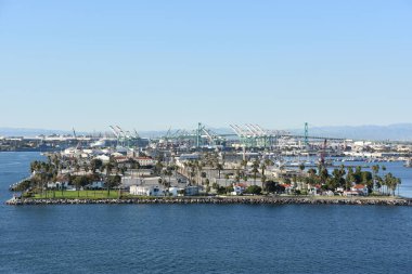 San Pedro, Ca - Eki 20: Los Angeles San Pedro Limanı, Kaliforniya, görüldüğü gibi 20 Ekim 2018. Bölge, balıkçılık endüstrisinin hakimiyetinden los angeles şehrinde öncelikle işçi sınıfı topluluğu haline geldi..