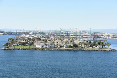San Pedro, Ca - Eki 20: Los Angeles San Pedro Limanı, Kaliforniya, görüldüğü gibi 20 Ekim 2018. Bölge, balıkçılık endüstrisinin hakimiyetinden los angeles şehrinde öncelikle işçi sınıfı topluluğu haline geldi..