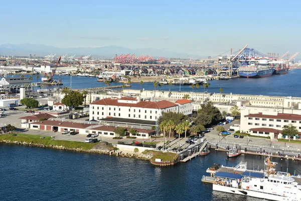 San Pedro Eki Los Angeles San Pedro Limanı Kaliforniya Görüldüğü — Stok fotoğraf