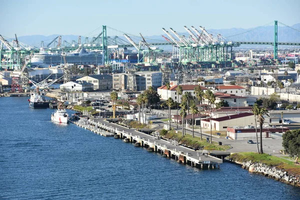San Pedro Eki Los Angeles San Pedro Limanı Kaliforniya Görüldüğü — Stok fotoğraf