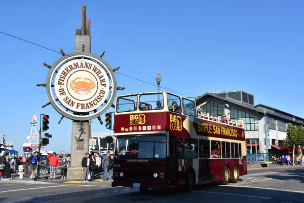 Сан Франциско Калифорния Окт Знак Знаменитой Рыбацкой Пристани Сан Франциско — стоковое фото