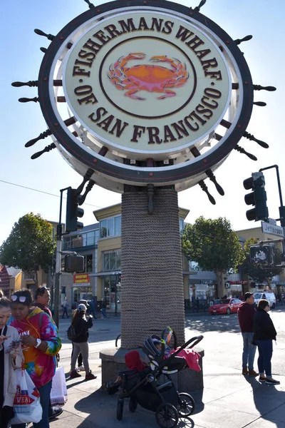San Francisco California Oct Sign Famous Fishermans Wharf San Francisco — Stock Photo, Image