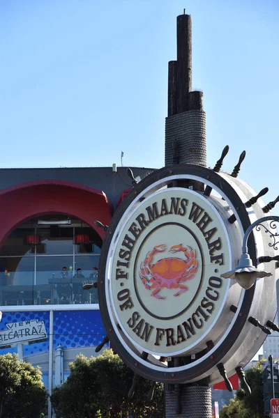 San Francisco California Oct Sign Famous Fishermans Wharf San Francisco — Stock Photo, Image