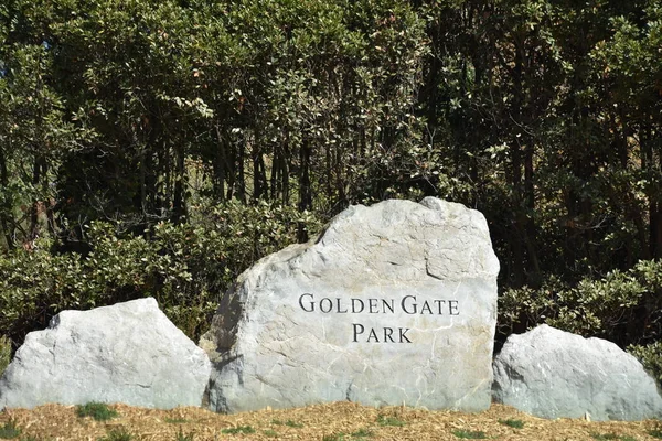San Francisco Oct Golden Gate Park Entrance Rock Sign San — Stock Photo, Image