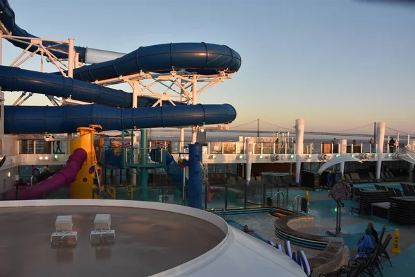 San Francisco California Oct Pool Deck Norwegian Bliss Cruise Ship — Stock Photo, Image