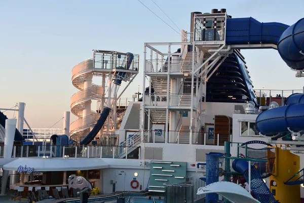 San Francisco California Oct Convés Piscina Navio Cruzeiro Norwegian Bliss — Fotografia de Stock