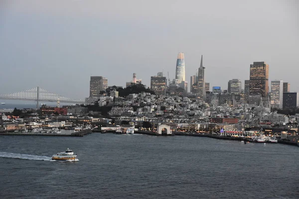 San Francisco California Octubre Vista Desde Crucero Norwegian Bliss Zarpando — Foto de Stock