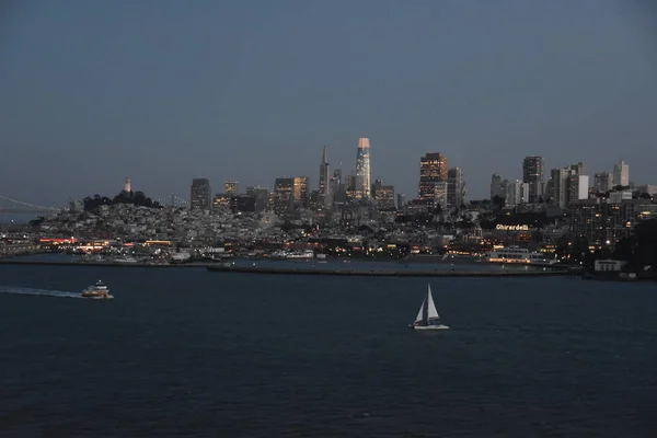 San Francisco Kalifornien Okt Utsikt Från Norwegian Bliss Kryssningsfartyg Segling — Stockfoto