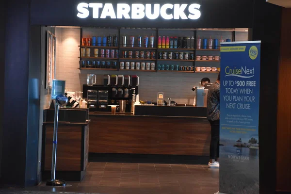 San Diego Octubre Café Starbucks Bordo Del Crucero Norwegian Bliss — Foto de Stock