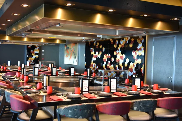 2018 Long Beaw Oct Teppanyaki Restaurant Ship Norwegian Bliss Cruise — 스톡 사진