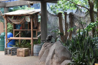 SAN DIEGO, CALIFORNIA - 24 Ekim 2018 'de görüldüğü gibi, Escondido, Kaliforniya' daki San Diego Hayvanat Bahçesi Safari Parkı. San Diego 'nun en büyük turistik merkezlerinden biridir..