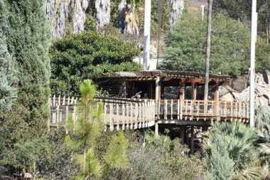 SAN DIEGO, CALIFORNIA - 24 Ekim 2018 'de görüldüğü gibi, Escondido, Kaliforniya' daki San Diego Hayvanat Bahçesi Safari Parkı. San Diego 'nun en büyük turistik merkezlerinden biridir..