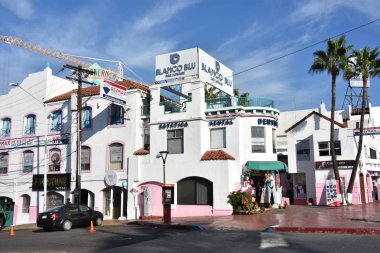 ENSENADA, MEXICO - 25 Ekim 2018 'de görüldüğü üzere, Baja Mexico' nun kıyı şehri Ensenada.