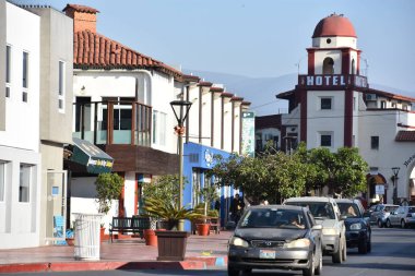 ENSENADA, MEXICO - 25 Ekim 2018 'de görüldüğü üzere, Baja Mexico' nun kıyı şehri Ensenada.