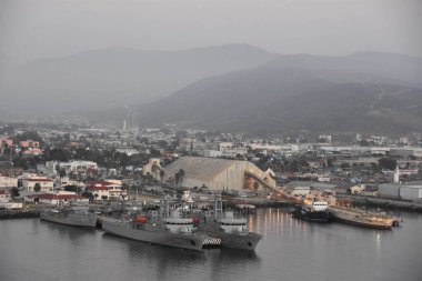 ENSENADA, MEXICO - 25 Ekim 2018 'de görüldüğü üzere, Baja Mexico' nun kıyı şehri Ensenada.