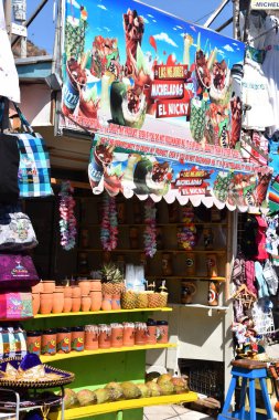 Ensenada, Baja California 'daki La Bufadora pazarı, 25 Ekim 2018' de görüldüğü gibi..