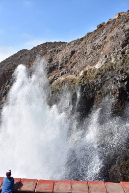 Ensenada, Meksika - Ekim 25: Ensenada, Meksika, 25 Ekim 2018 üzerinde görüldüğü gibi Bufadora 