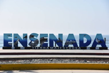 Ensenada, Meksika - Eki 25: Meksika Malecon Ensenada İşareti, 25 Ekim 2018 tarihinde görüldüğü gibi.
