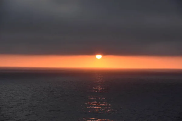 Pôr Sol Oceano Pacífico — Fotografia de Stock