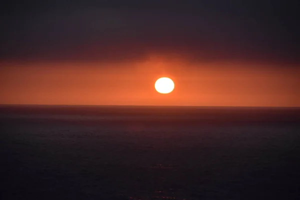 Pôr Sol Oceano Pacífico — Fotografia de Stock