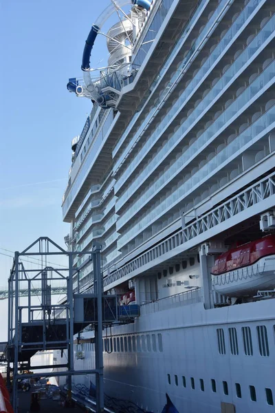 Long Beach Californie Oct Navire Croisière Norwegian Bliss Amarré Long — Photo