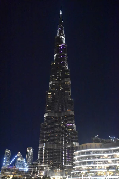 Dubai Emirados Árabes Unidos Dec Show Luzes Led Burj Khalifa — Fotografia de Stock