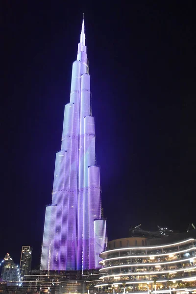 Dubai Emirados Árabes Unidos Dec Show Luzes Led Burj Khalifa — Fotografia de Stock