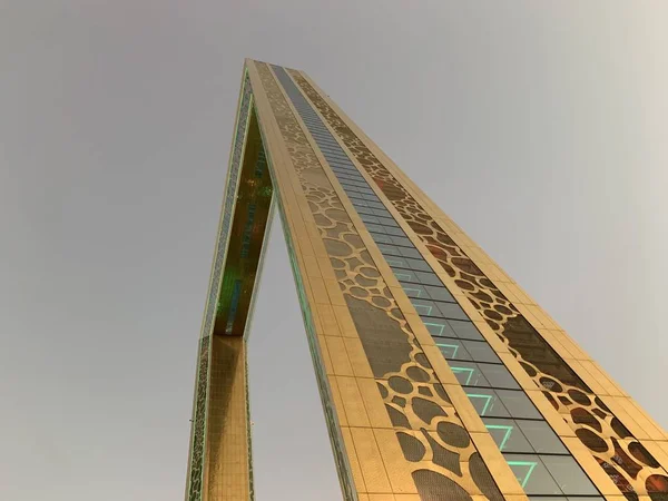 阿联酋 12月8日 迪拜框架在迪拜 阿联酋 见2018年12月8日 它保持着世界上最大的帧的记录 — 图库照片