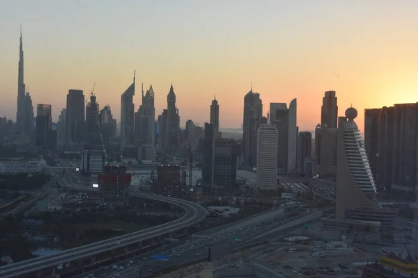 Дубай Оаэ Dec View Skyscrapers Sheikh Zayed Road Observation Deck — стоковое фото