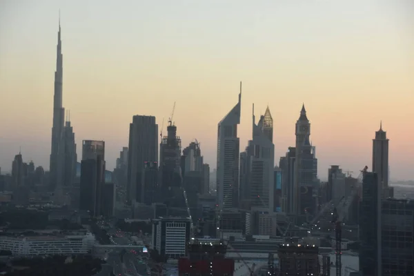 Dubai Vae Dec Uitzicht Wolkenkrabbers Sheikh Zayed Road Vanaf Het — Stockfoto