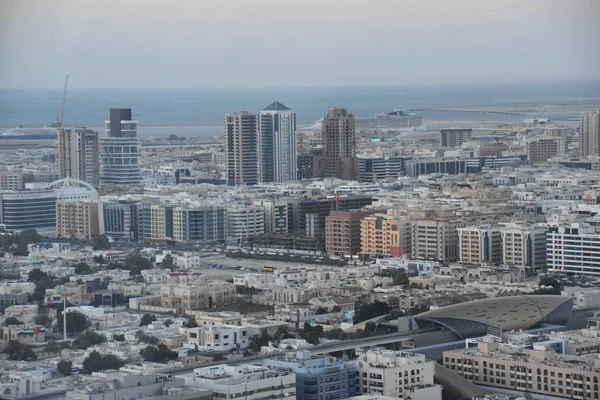 Ντουμπάι Ηαε Δεκέμβριος Θέα Του Παλιού Ντουμπάι Από Κατάστρωμα Παρατήρησης — Φωτογραφία Αρχείου