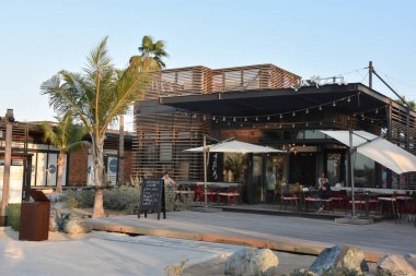 Dubai, Bae - 11 Aralık: La Mer Dubai, Bae, 11 Aralık 2018 tarihinde görüldüğü gibi. Bu Jumeirah alışveriş ve restoranlar ile yeni bir sahil bölgesidir.