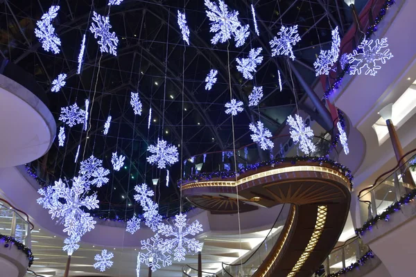 Dubai Emirados Árabes Unidos Dec Decoração Natal Burjuman Shopping Center — Fotografia de Stock