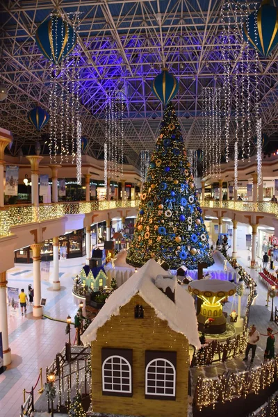 Dubaj Zea Grudzień Dekoracje Świąteczne Wafi Mall Dubaju Zea Jak — Zdjęcie stockowe