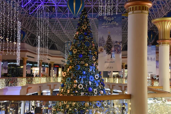 Dubai Emiratos Árabes Unidos Dic Decoraciones Navideñas Wafi Mall Dubai —  Fotos de Stock