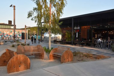 Dubai, Bae - 11 Aralık: La Mer Dubai, Bae, 11 Aralık 2018 tarihinde görüldüğü gibi. Bu Jumeirah alışveriş ve restoranlar ile yeni bir sahil bölgesidir.