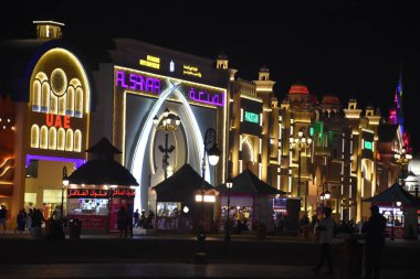 Dubai, Bae - 12 Aralık: Dubai, Bae'deki Global Village, 12 Aralık 2018 tarihinde görüldüğü gibi. Global Village dünyanın en büyük turizm, eğlence ve eğlence projesi olduğu iddia ediliyor.