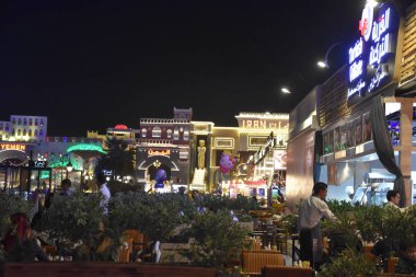 Dubai, Bae - 12 Aralık: Dubai, Bae'deki Global Village, 12 Aralık 2018 tarihinde görüldüğü gibi. Global Village dünyanın en büyük turizm, eğlence ve eğlence projesi olduğu iddia ediliyor.