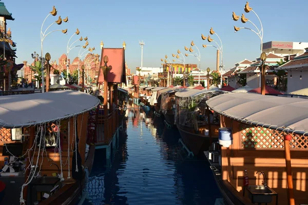 Dubai Émirats Arabes Unis Dec Marché Flottant Thaïlandais Global Village — Photo