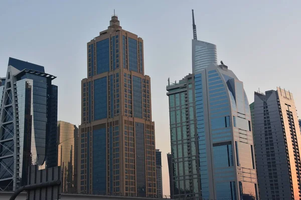 Dubai Uae December Tekintettel Sheikh Zayed Road Felhőkarcolók Dubaiban Uae — Stock Fotó