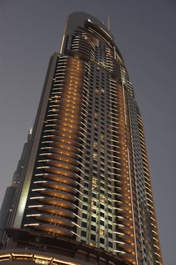 Dubai, Bae - 20 Aralık: 20 Aralık 2018'de görüldüğü gibi, Bae'deki Adres Downtown Dubai. Kule Dubai'nin en yüksek 19..