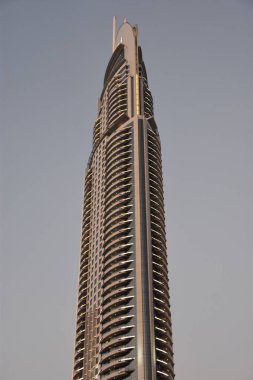 Dubai, Bae - 20 Aralık: 20 Aralık 2018'de görüldüğü gibi, Bae'deki Adres Downtown Dubai. Kule Dubai'nin en yüksek 19..