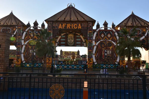 Dubai Uae Dezember Afrikanischer Pavillon Global Village Dubai Uae Gesehen — Stockfoto