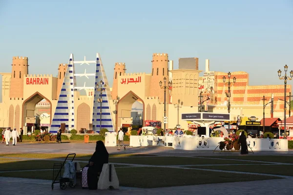 Дубай Оаэ Dec Bahrain Pavilion Global Village Dubai Uae Seen — стоковое фото