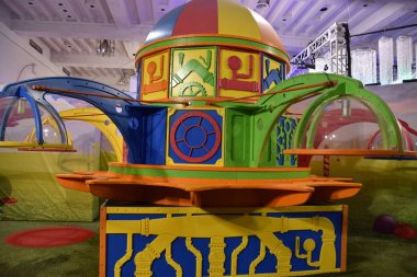 New York, Ny - 6 Ocak: Candytopia In Manhattan, New York, 6 Ocak 2019 tarihinde görüldüğü gibi. Devasa şekerleme lerin birbiriyle kaynaştığı geçici bir sergiydi..