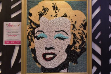 New York, Ny - 6 Ocak: Candytopia In Manhattan, New York, 6 Ocak 2019 tarihinde görüldüğü gibi. Devasa şekerleme lerin birbiriyle kaynaştığı geçici bir sergiydi..