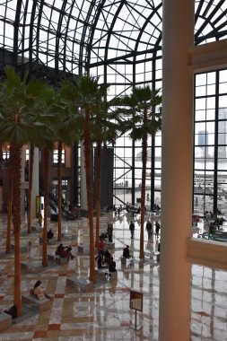 New York, Ny Nis 14: Brookfield Place Manhattan, New York, 14 Nisan 2019 tarihinde görüldüğü gibi. Dünya Finans Merkezi olarak da bilinen tesis, Battery Park semtinde bir alışveriş merkezi ve ofis geliştirme kompleksidir..